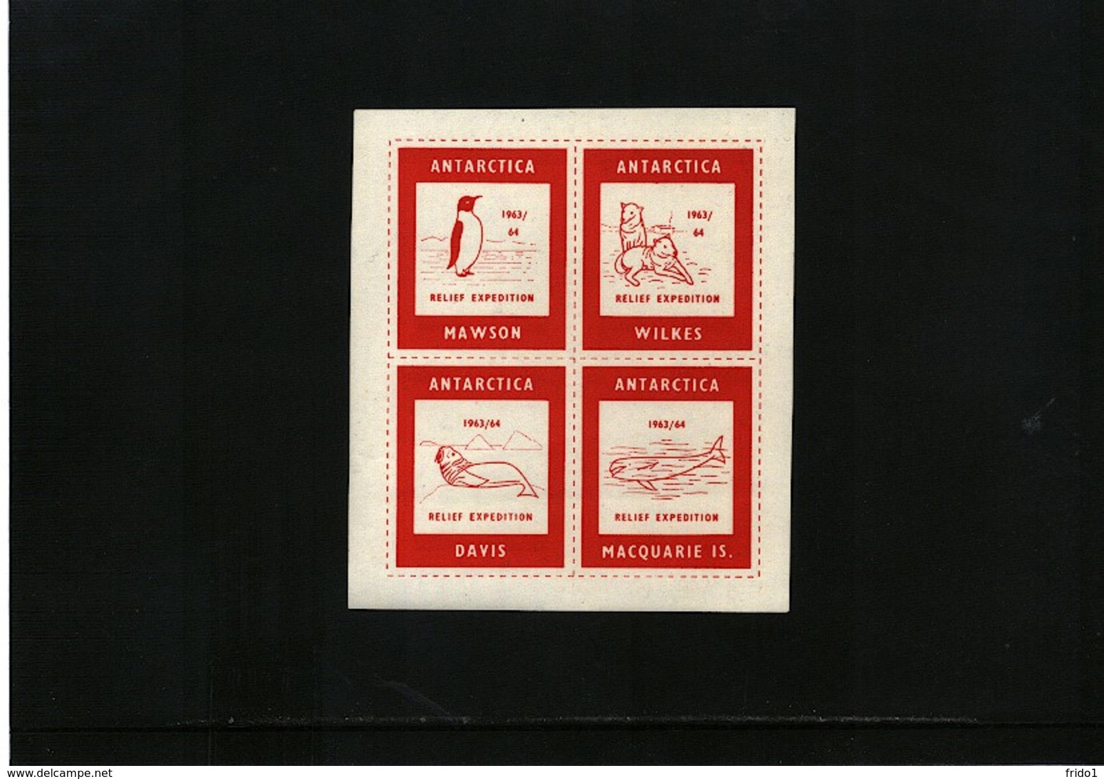 Australian Antarctic Territory 1963/64 Interesting Label - Ungebraucht