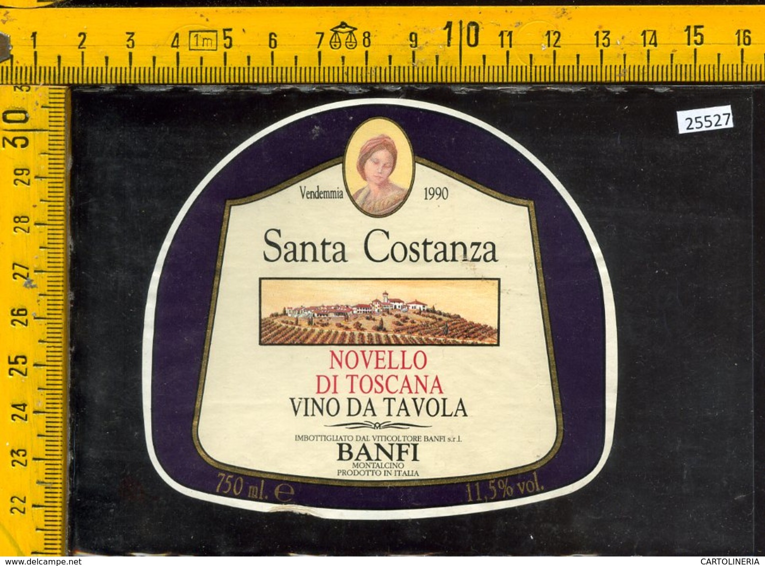 Etichetta Vino Liquore Novello Di Toscana 1990 Banfi-Montalcino - Altri & Non Classificati