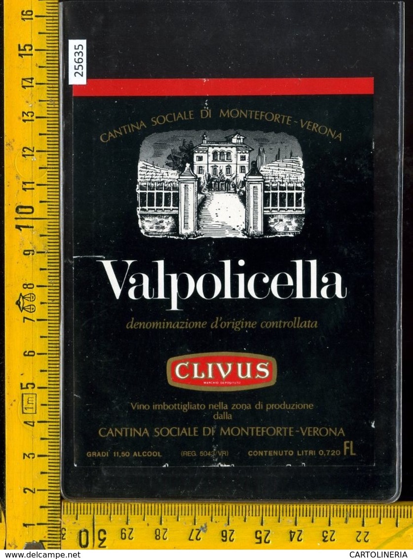 Etichetta Vino Liquore Valpolicella Clivus-Monteforte VR - Altri & Non Classificati