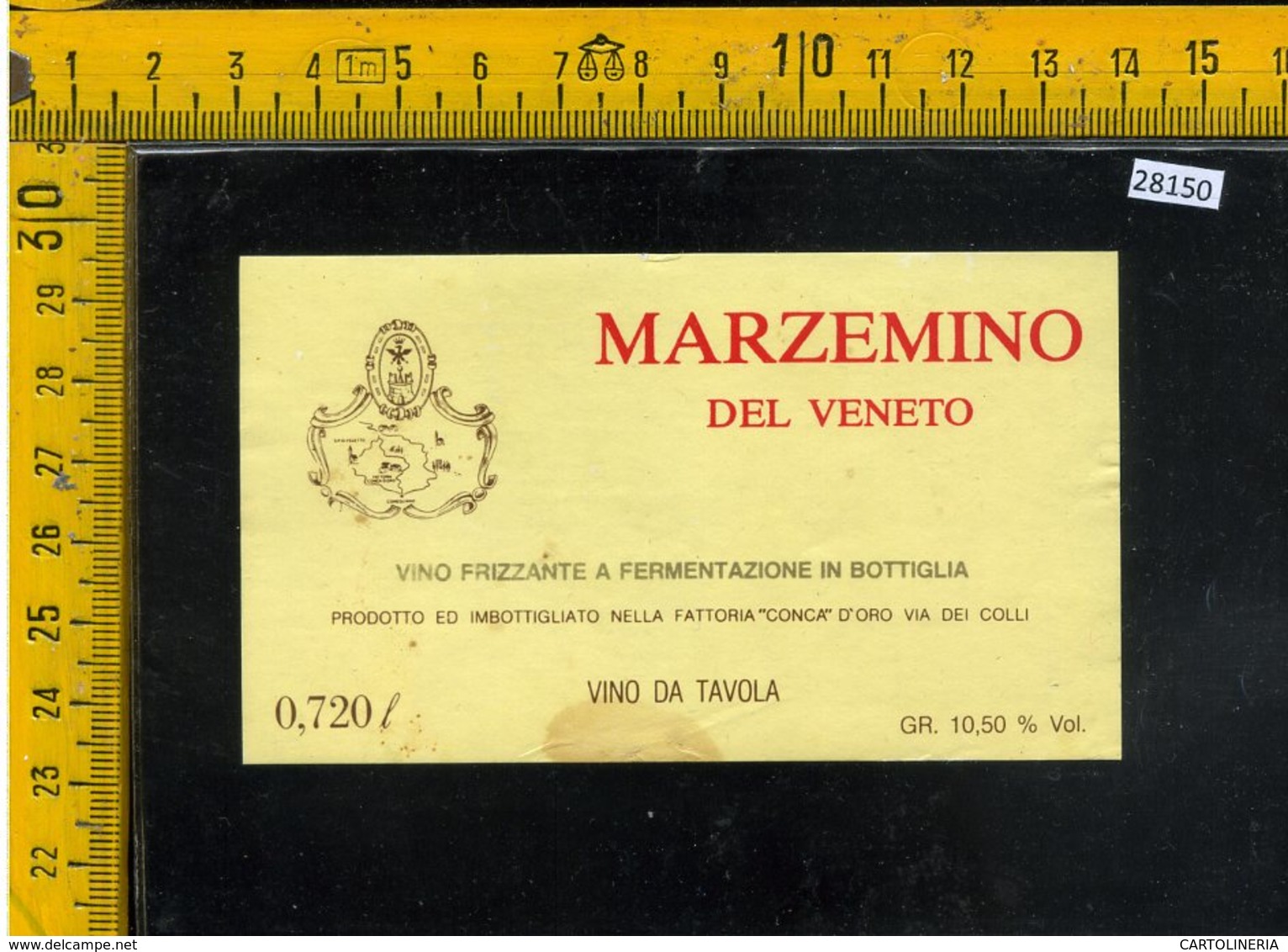 Etichetta Vino Liquore Marzemino Del Veneto Fattoria Conca D'Oro Conegliano - Altri & Non Classificati