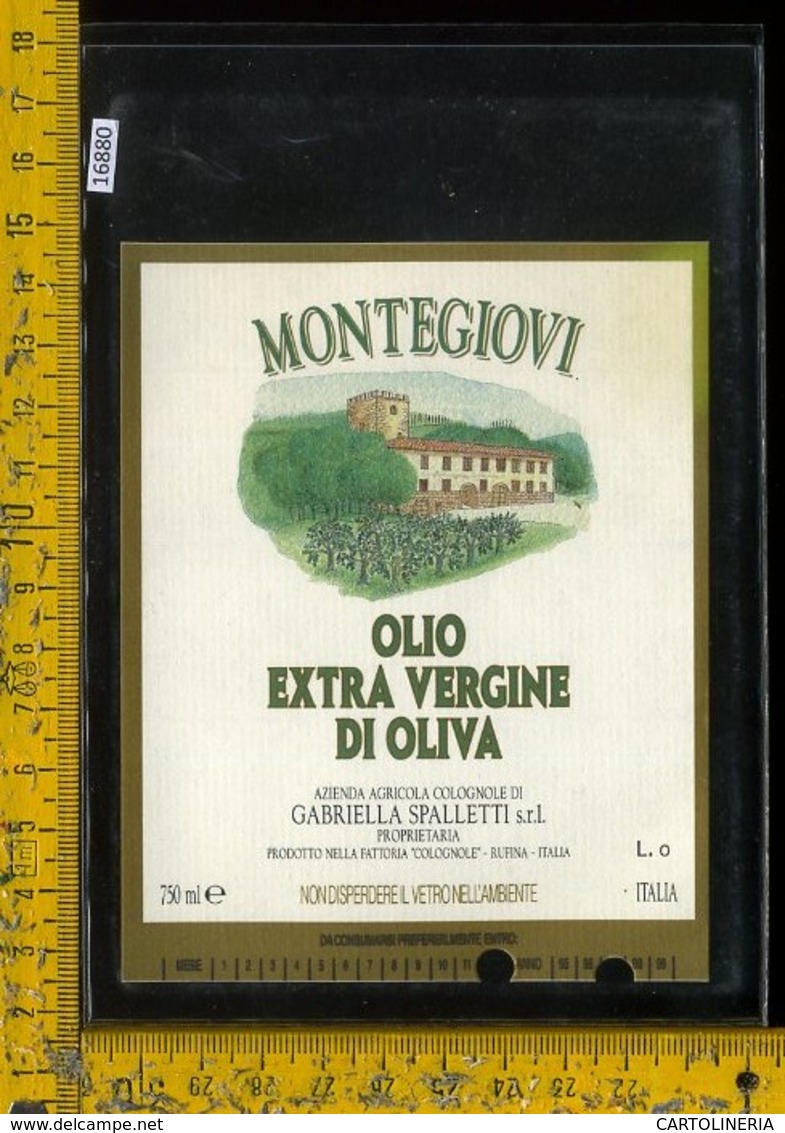 Etichetta Olio Extra Vergine Di OLiva Montegiovi-Colognole-Rufina FI - Altri & Non Classificati