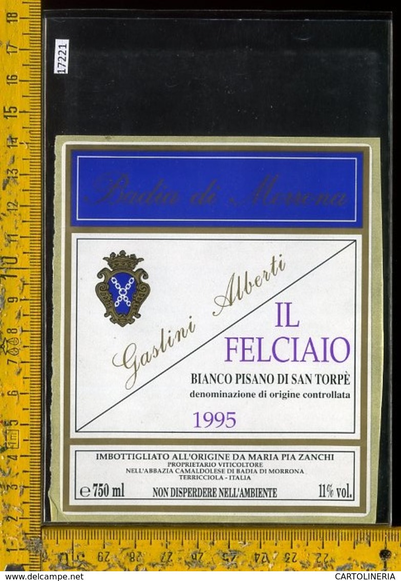 Etichetta Vino Liquore Il Felciano 1995  Badia Di Morrona-Terricciola - Altri & Non Classificati