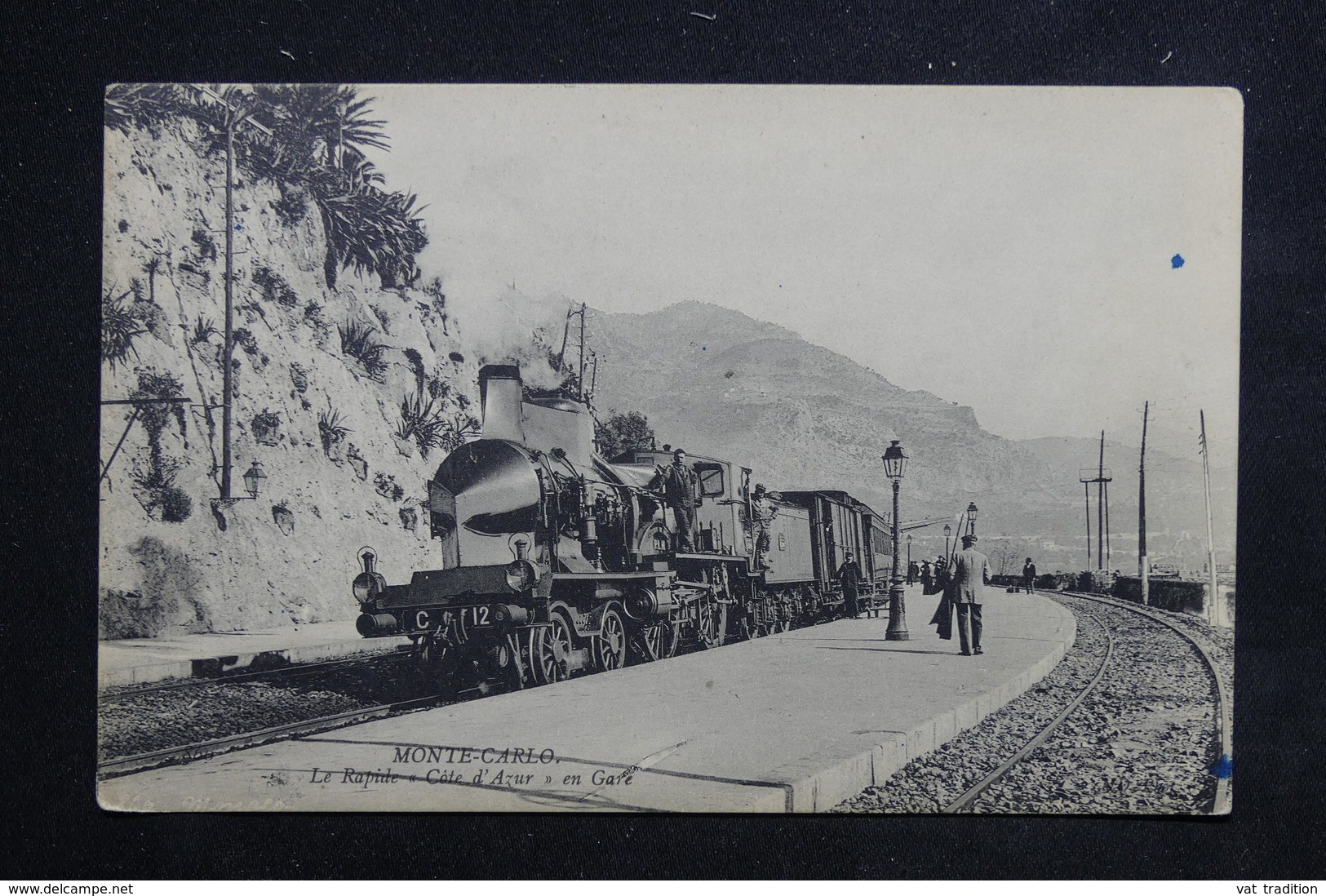 MONACO - Carte Postale - Monté Carlo -  Le Rapide " Côte D 'Azur " En Gare  ( Train Gros Plan ) - L 23102 - Autres & Non Classés