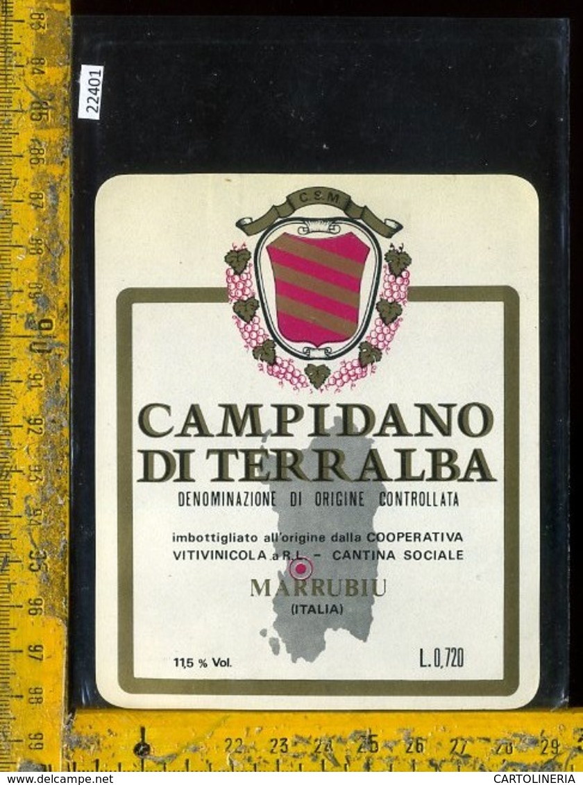 Etichetta Vino Liquore Campidano Di Terralba - Marrubiu-Sardegna - Altri & Non Classificati