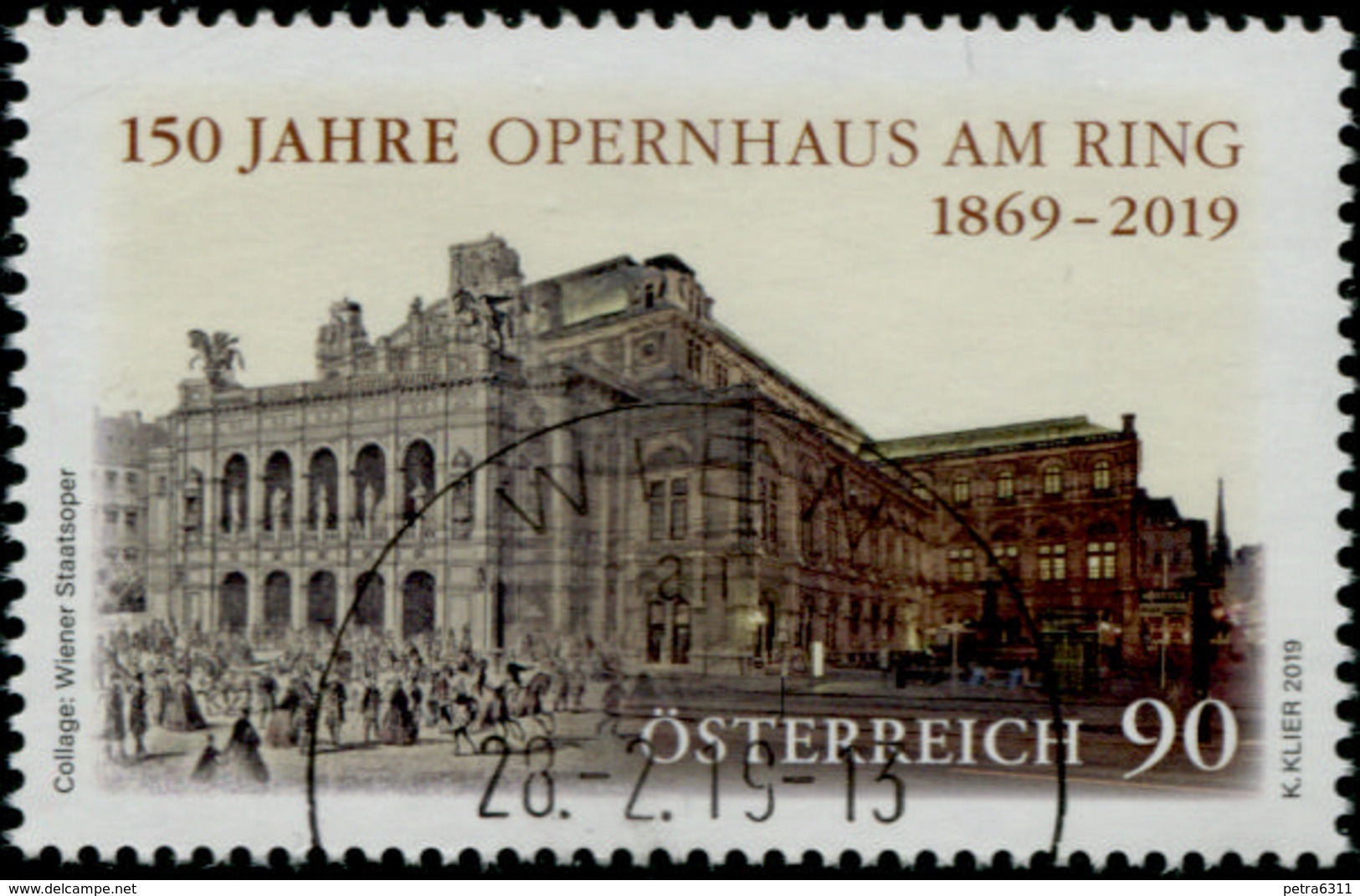 Austria 2019 150 Jahre Opernhaus Am Ring GESTEMPELT/USED/O - Gebraucht