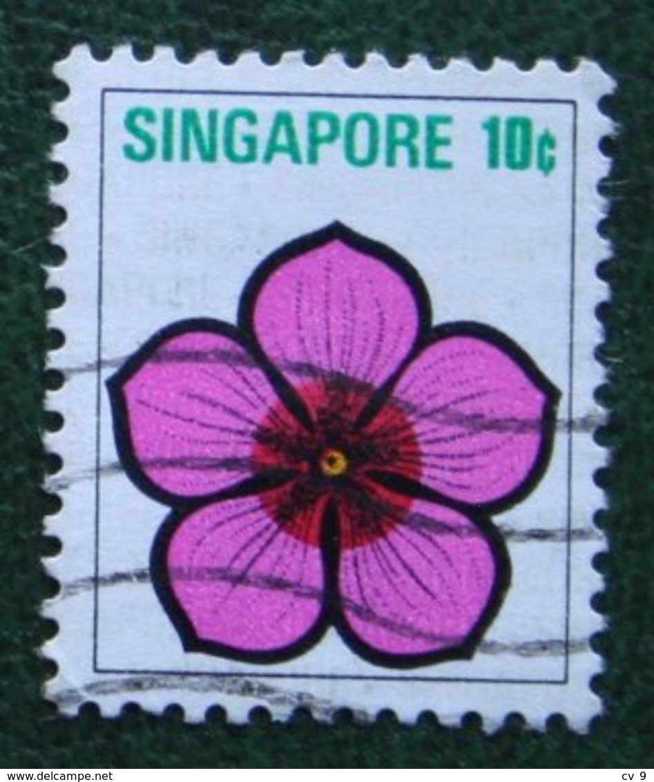 10 C Flower Fleur Blumen Vinca Rosea 1973 Mi 194 Used Gebruikt Oblitere SINGAPORE SINGAPUR - Singapur (1959-...)