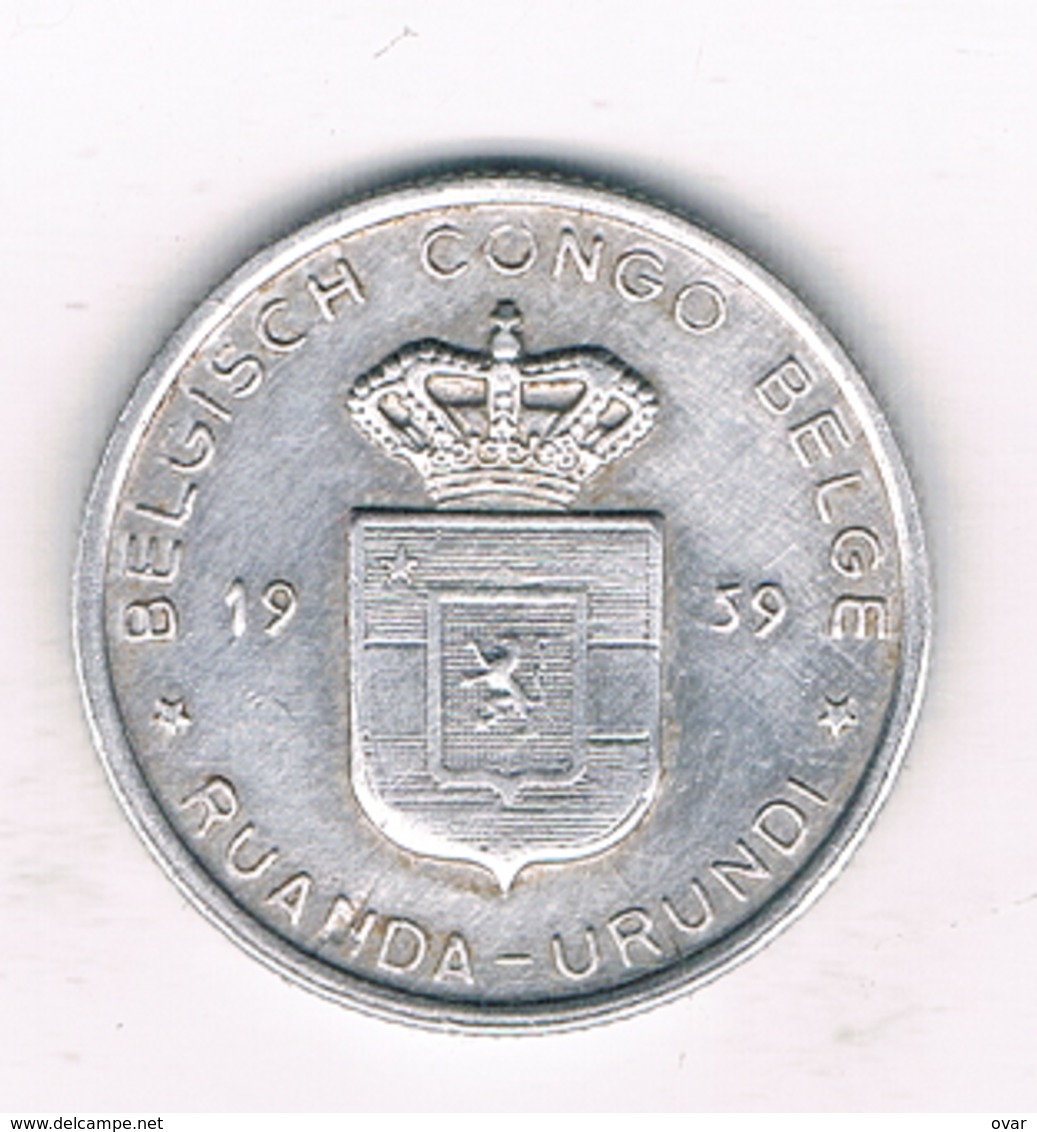 1 FRANC 1959  BELGISCH CONGO /1341/ - 1951-1960: Baudouin I