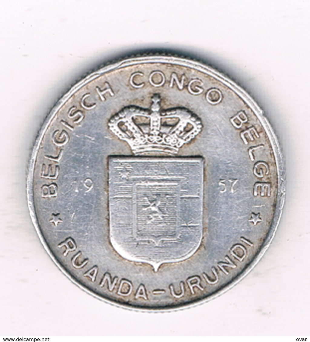 1 FRANC 1957  BELGISCH CONGO /1342/ - 1951-1960: Baudouin I