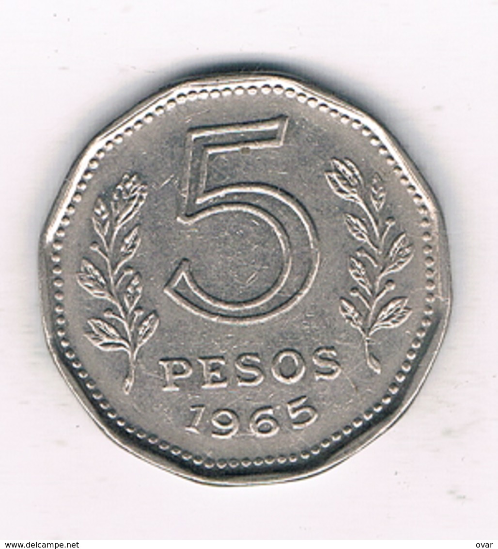 5 PESOS 1965 ARGENTINIE /1343/ - Argentine