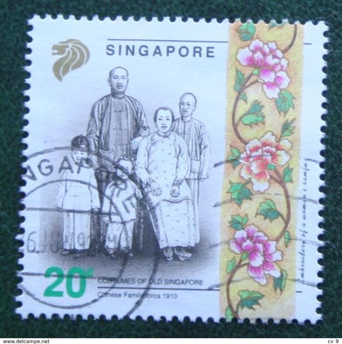 20 C CHINESE FAMILY, CIRCA 1910 1992 Mi 658 Used Gebruikt Oblitere SINGAPORE SINGAPUR - Singapur (1959-...)