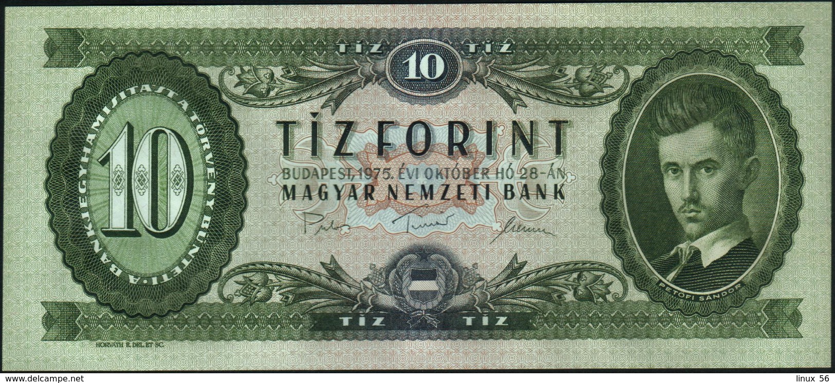 HUNGARY - 10 Forint 28.10.1975 UNC P.168 E - Hungary