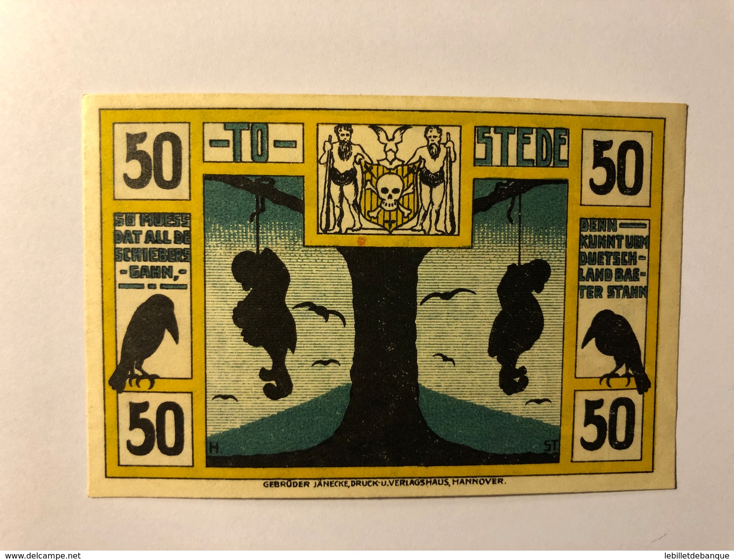 Allemagne Notgeld Tostedt 50 Pfennig - Collections