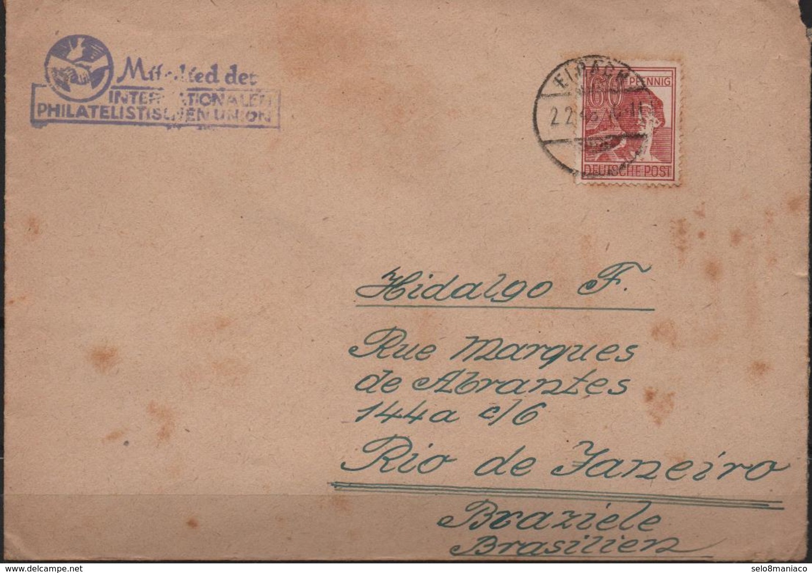 C3141-Germany-Allied Zone-Cover From Elbachto Rio De Janeiro, Brazil-1948 - Other & Unclassified