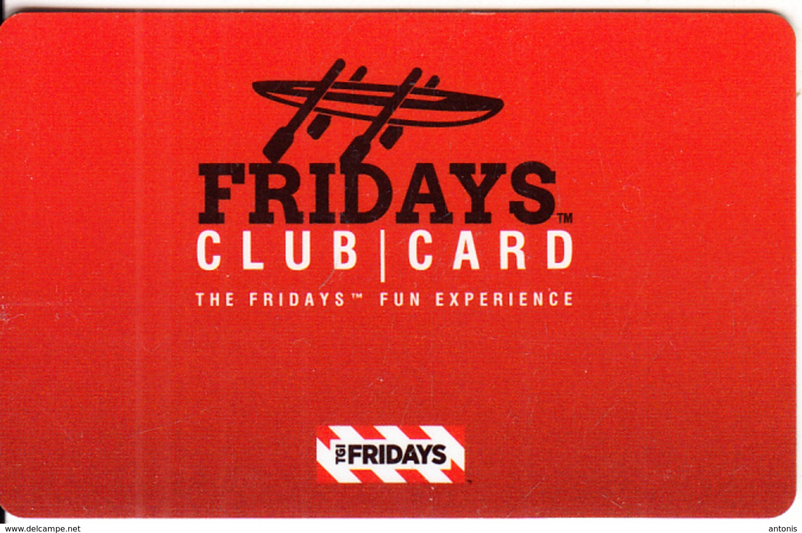GREECE - TGI Fridays, Magnetic Charge Card, Used - Gift Cards