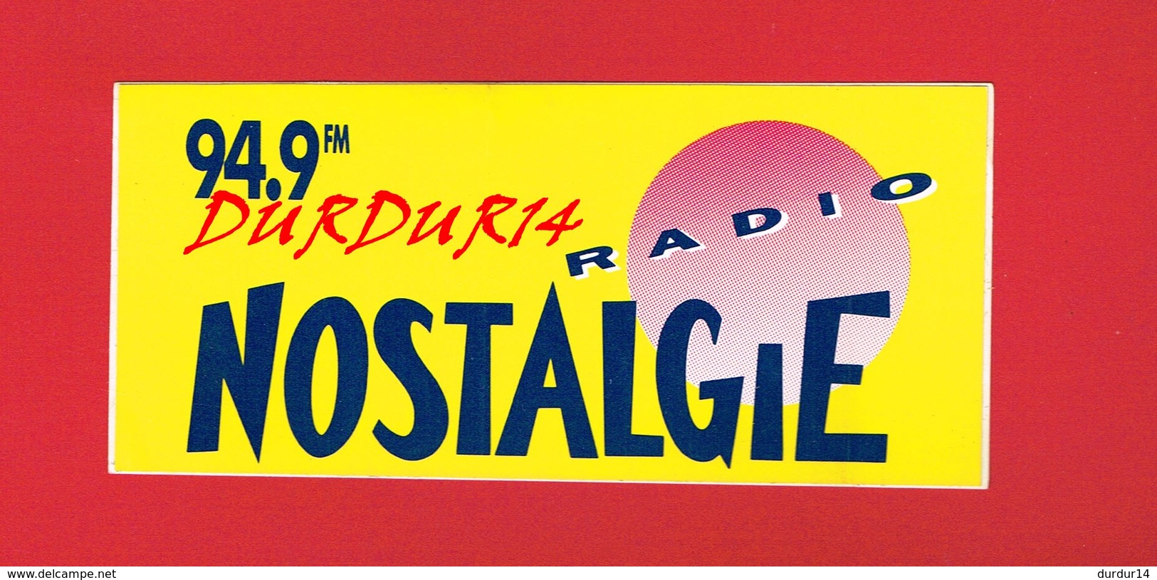 1 Autocollant  Radio NOSTALGIE - Autocollants