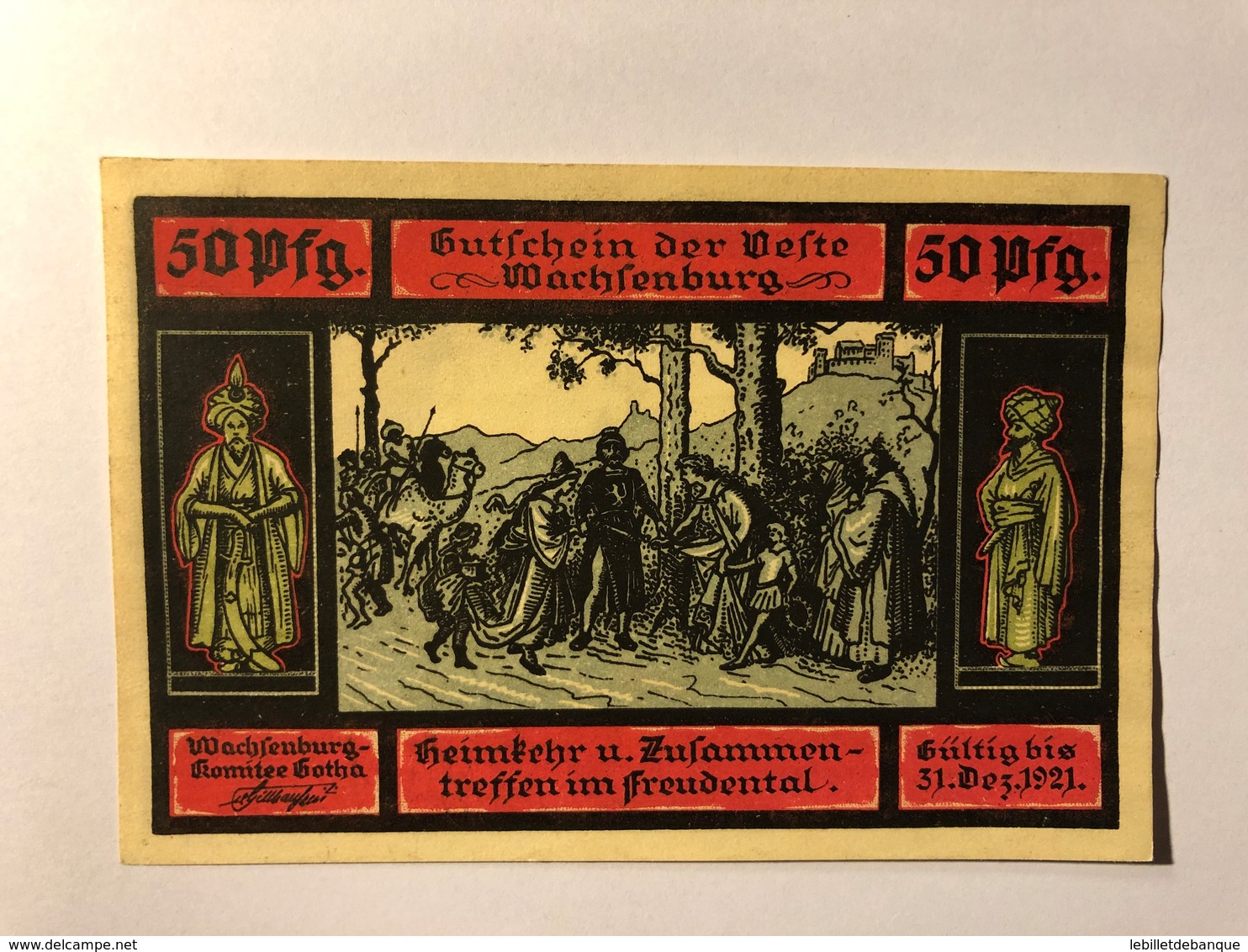 Allemagne Notgeld Wachsenburg 50 Pfennig - Collections