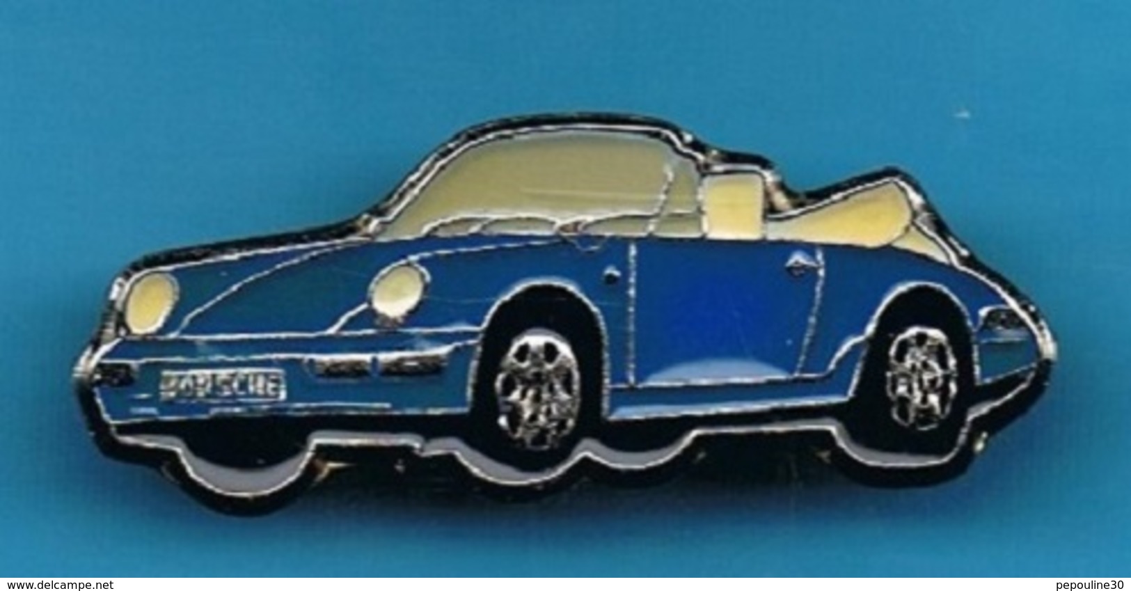 PIN'S //  ** PORSCHE 911 / CARRERA / CABRIOLET BLEU ** . (© Qualité Collections Série Limitée Paris) - Porsche