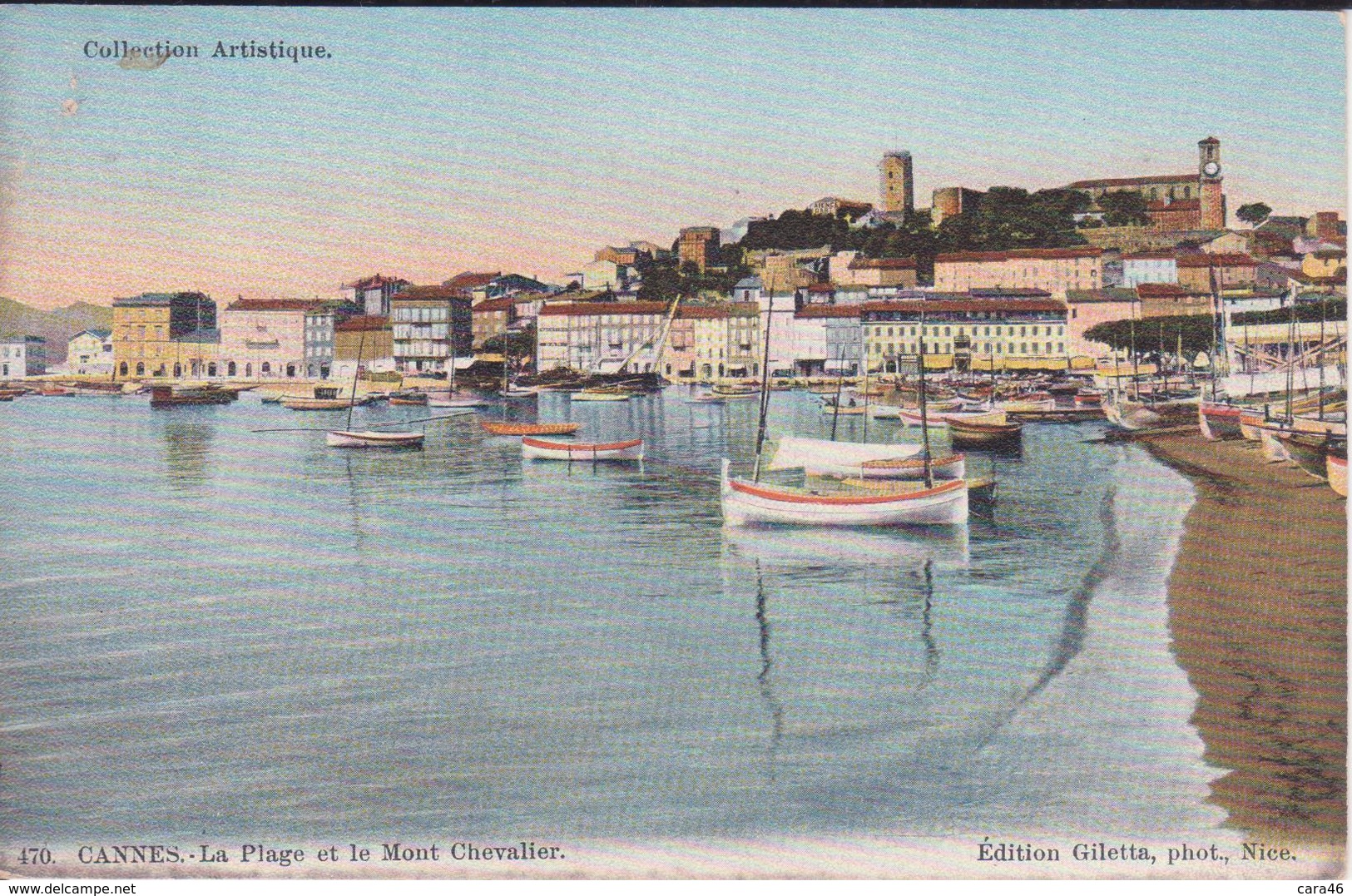 CPA -  470 - CANNES La Plage Et Le Mont Chevalier - Cannes