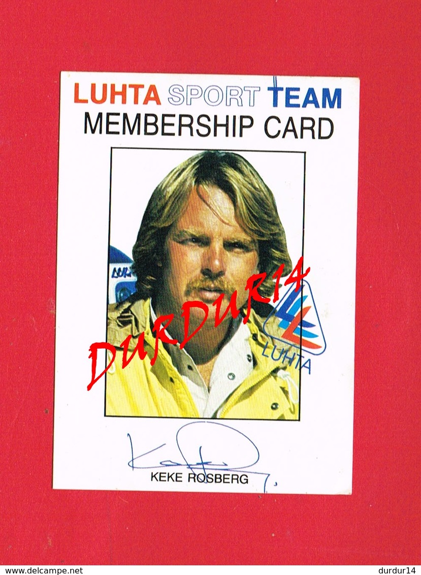 1 Autocollant LUHTA SPORT MEMBERSHIP CARD KEKE ROSBERG Automobile - Autocollants