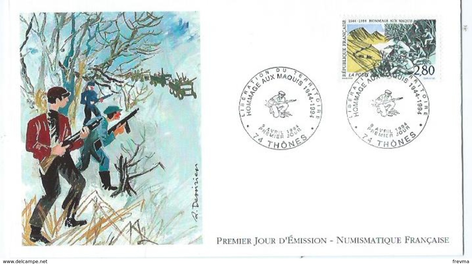 Enveloppe 1er Jour France FDC Hommage Aux Maquis 1994 - 1990-1999