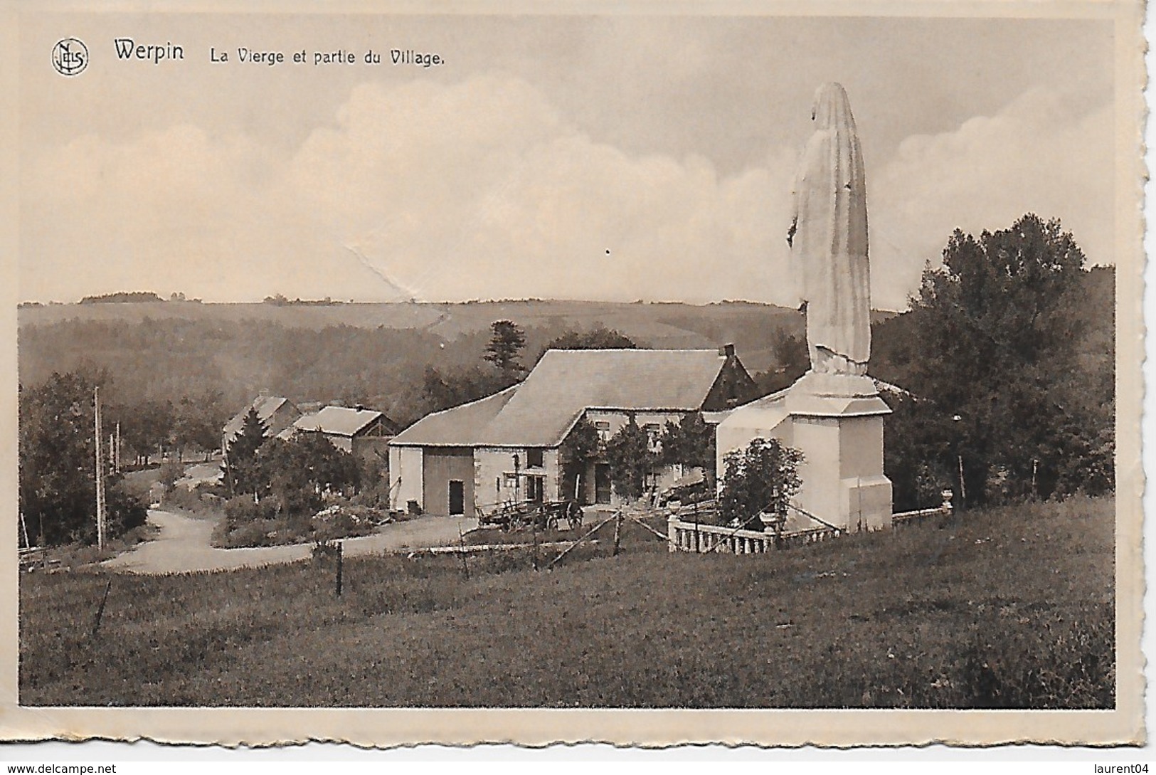 HOTTON. WERPIN. LA VIERGE ET PARTIE DU VILLAGE - Hotton