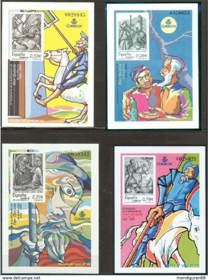 ESPAGNE SPANIEN SPAIN ESPAÑA 2005 OFFICIAL PROOF PRUEBA Nº 86-89 IV CE PUBLICATION EL QUIJOTE ED HB4161 YV F142 MI B144 - Neufs