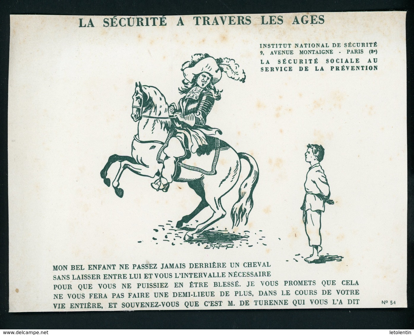 BUVARD:  LA SECURITÉ À TRAVERS LES AGES - FORMAT  Env. 15X20,5 Cm - Autres & Non Classés