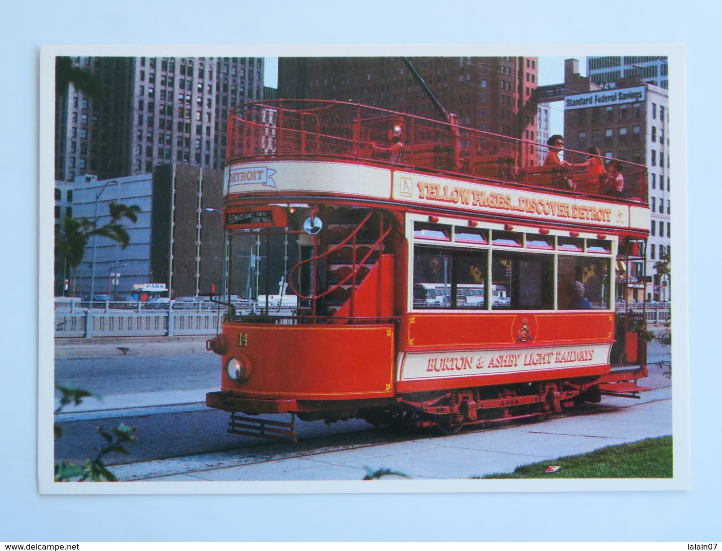 Carte Postale : USA, Michigan DETROIT Trolley - Detroit