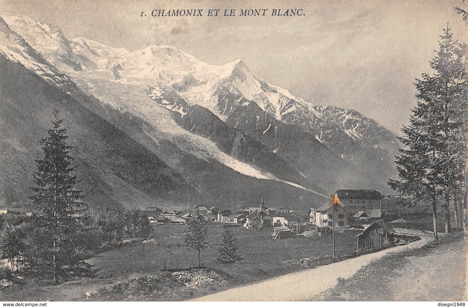 07652 "CHAMONIX ET LE MONT BLANC" CART. ORIG. SPED. '912. - Chamonix-Mont-Blanc