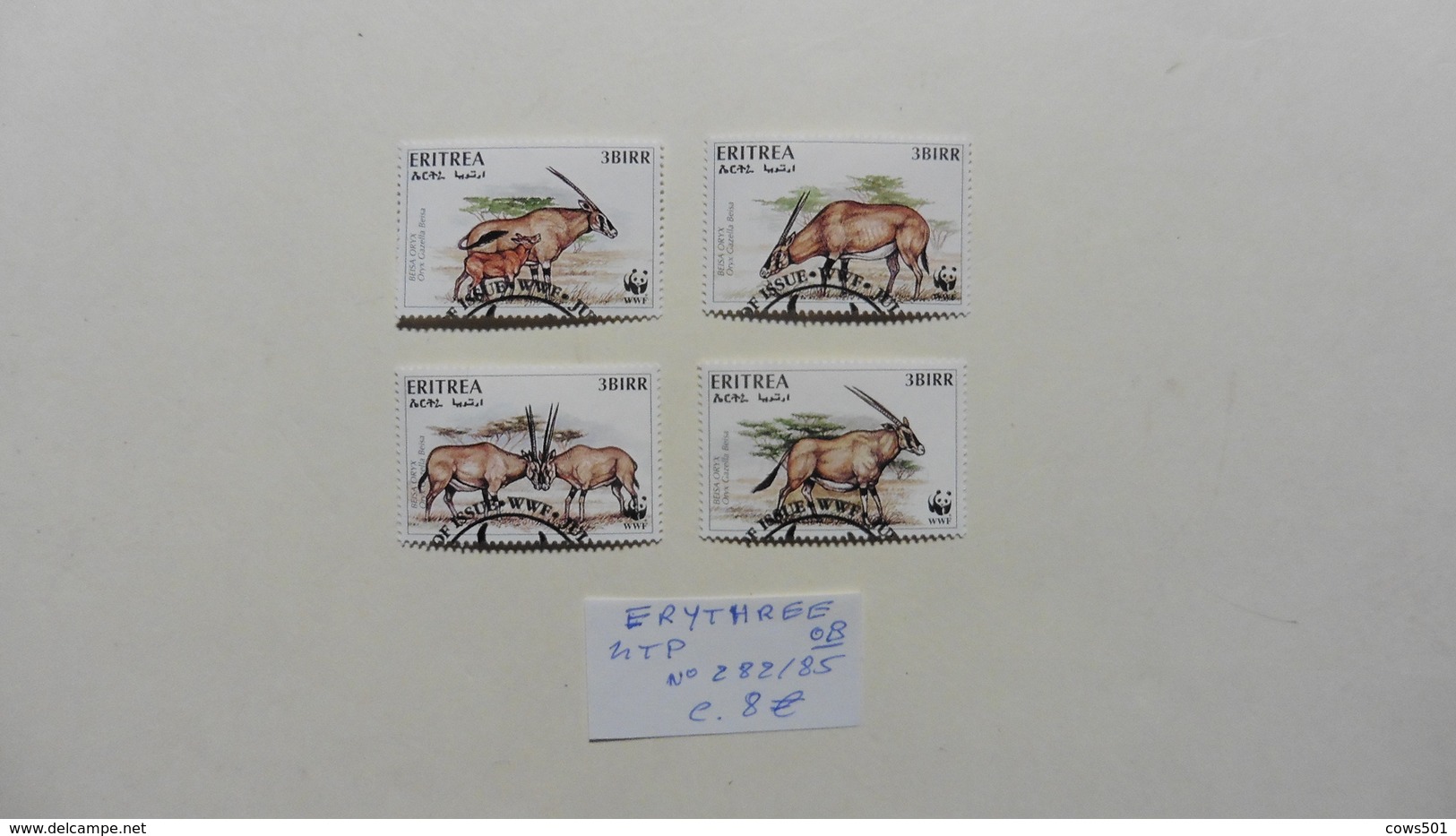 Afrique >  Erythrée  :4 Timbres Oblitérés N° 282/85 - Erythrée