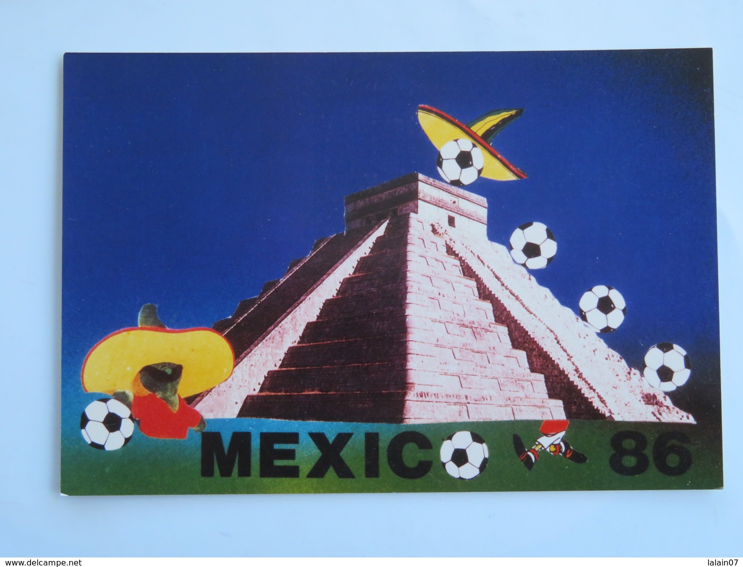 Carte Postale :  Football : Dessin MEXICO 1986, Carte N° 11/150 Signée Par L'auteur(?) - Mexico