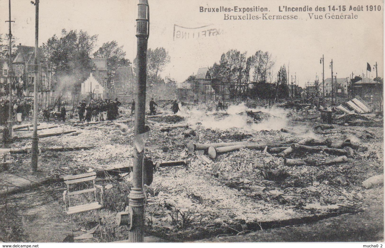 BELGIQUE - BRUXELLES - KERMESSE INCENDIE DES 14 ET 15.08.1910 - Fêtes, événements