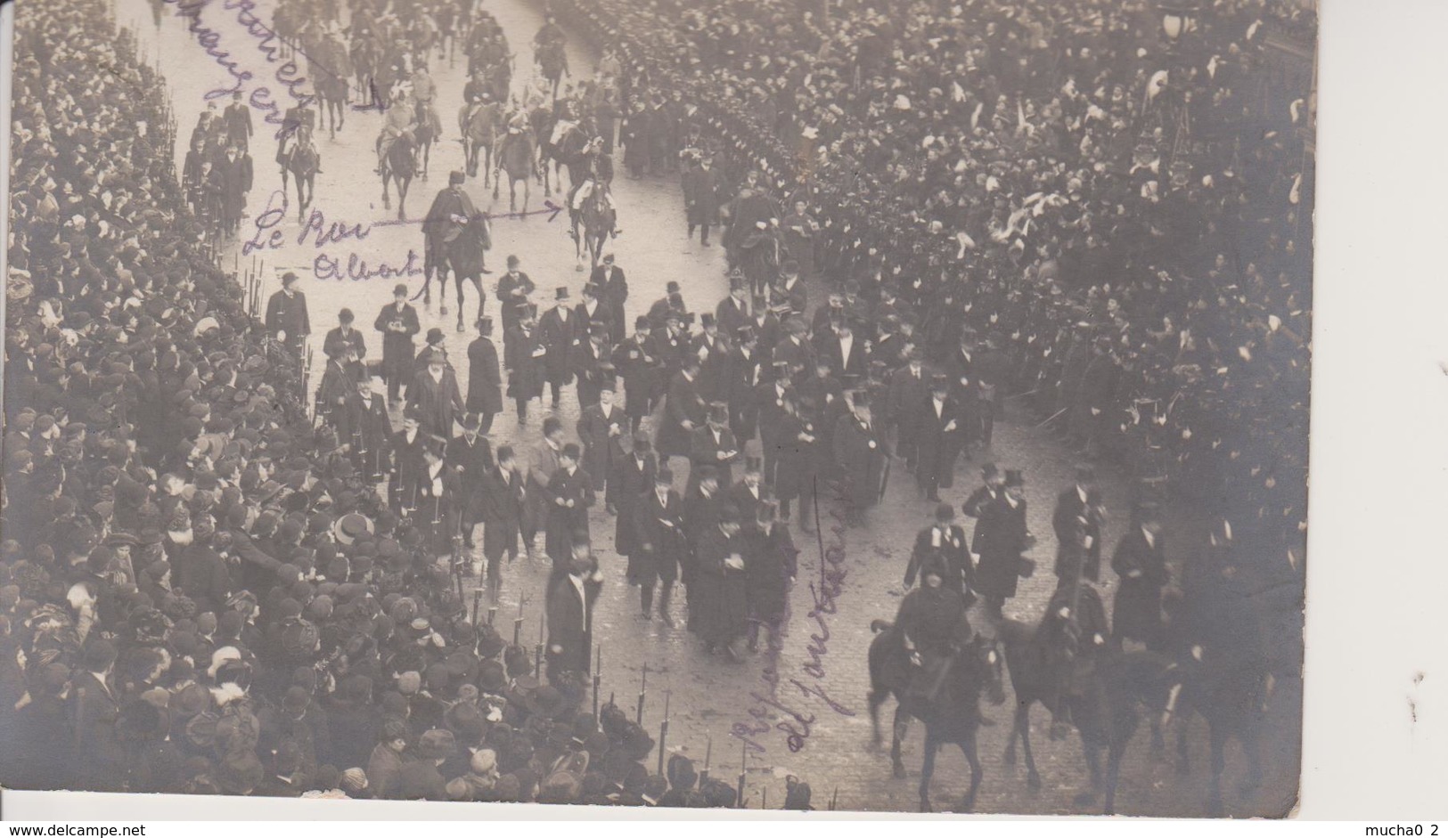 BELGIQUE - BRUXELLES - ENTREE DU ROI ALBERT 1er - CARTE PHOTO - Fêtes, événements