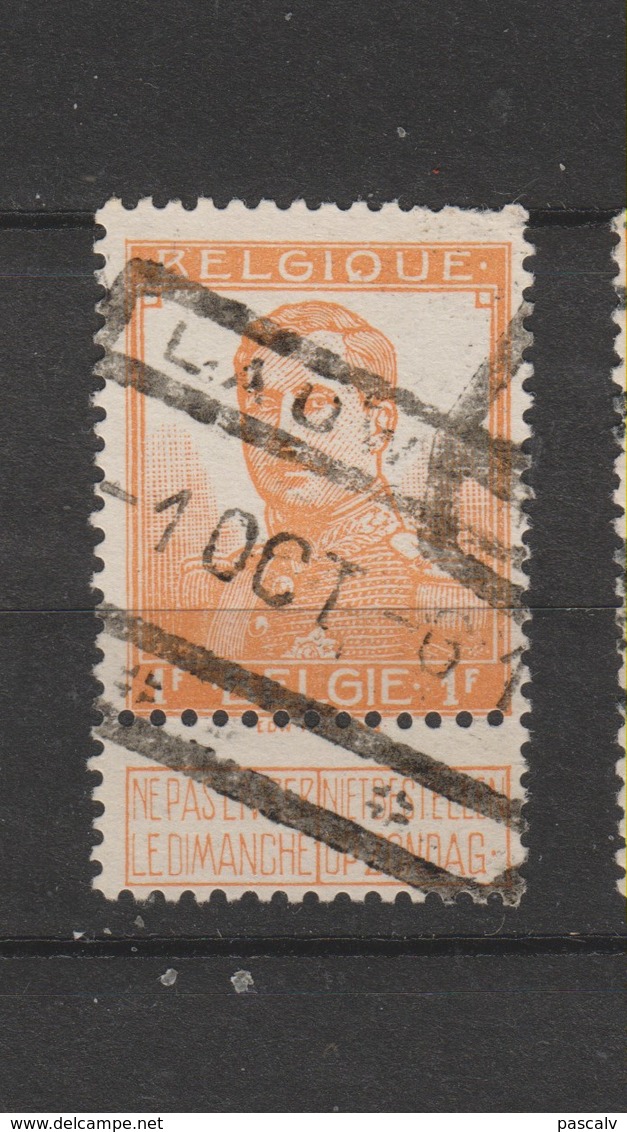 COB 116 Oblitération Chemins De Fer LAUWE - 1912 Pellens