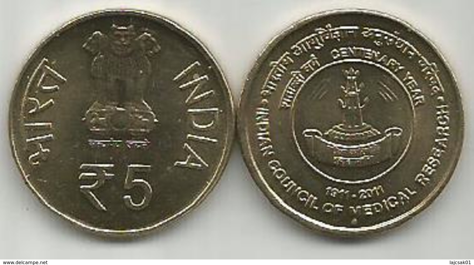 India 5 Rupees 2011. INDIAN COUNCIL OF MEDICAL RESEARCH - Inde