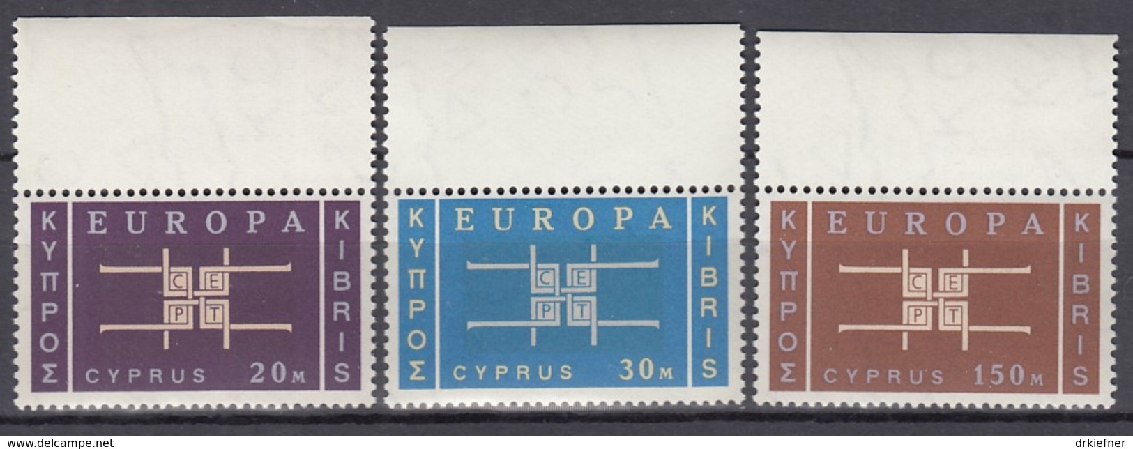 ZYPERN 225-227, Postfrisch **, Europa CEPT 1963 - Ongebruikt