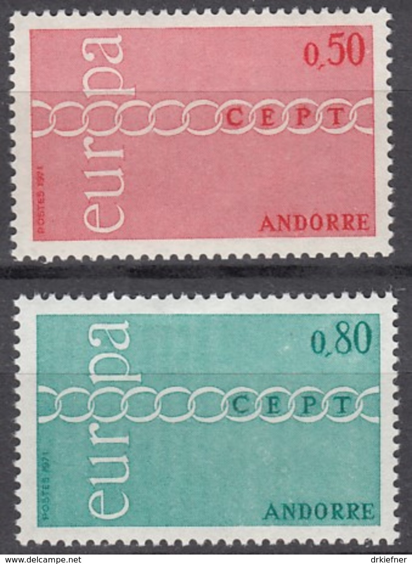 ANDORRA Franz. 232-233, Postfrisch **, Europa CEPT 1971 - Neufs