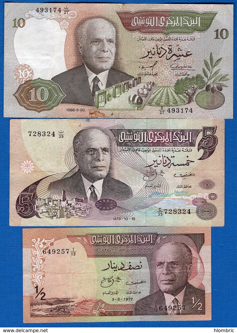 Tunisie  3  Billets  Dans  L'etat - Tunisie
