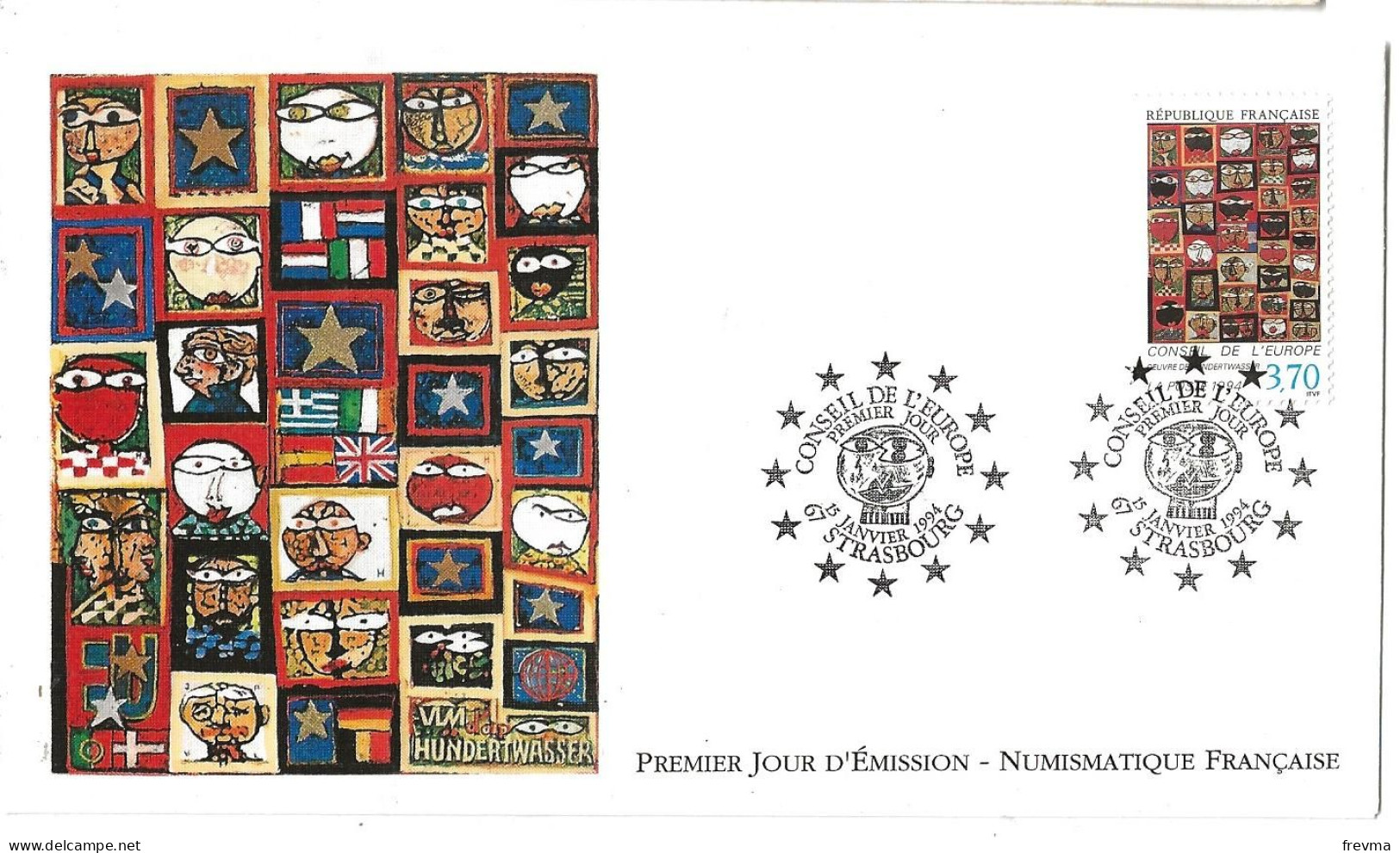 Premier Jour FDC Conseil De L'europe 1994 - 1990-1999