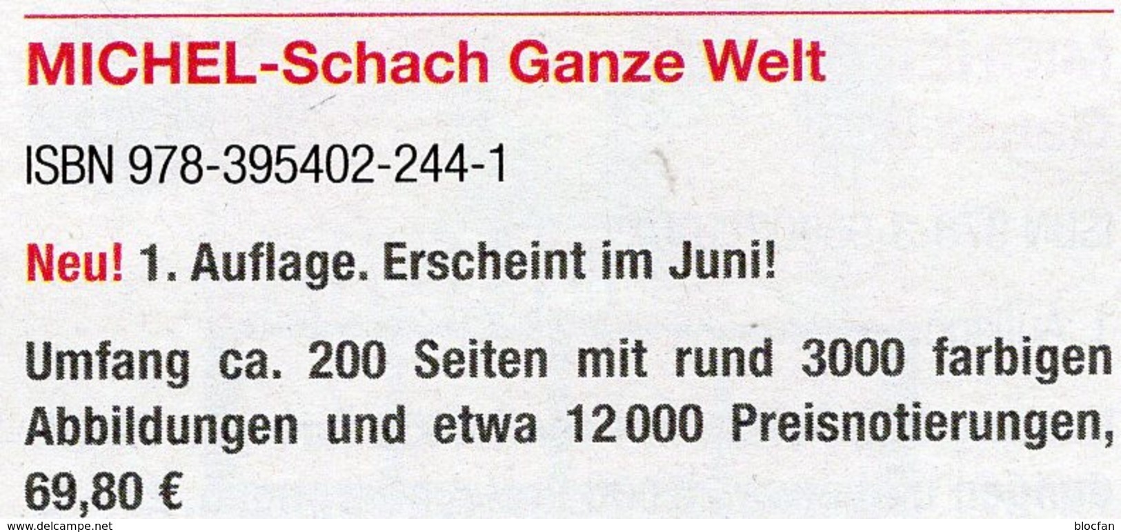Erstauflage MICHEL Schach 2018/2019 Neu 49€ Schachspiel Stamps Catalogue Chess All The World ISBN 978-395402-244-1 - Motivkataloge