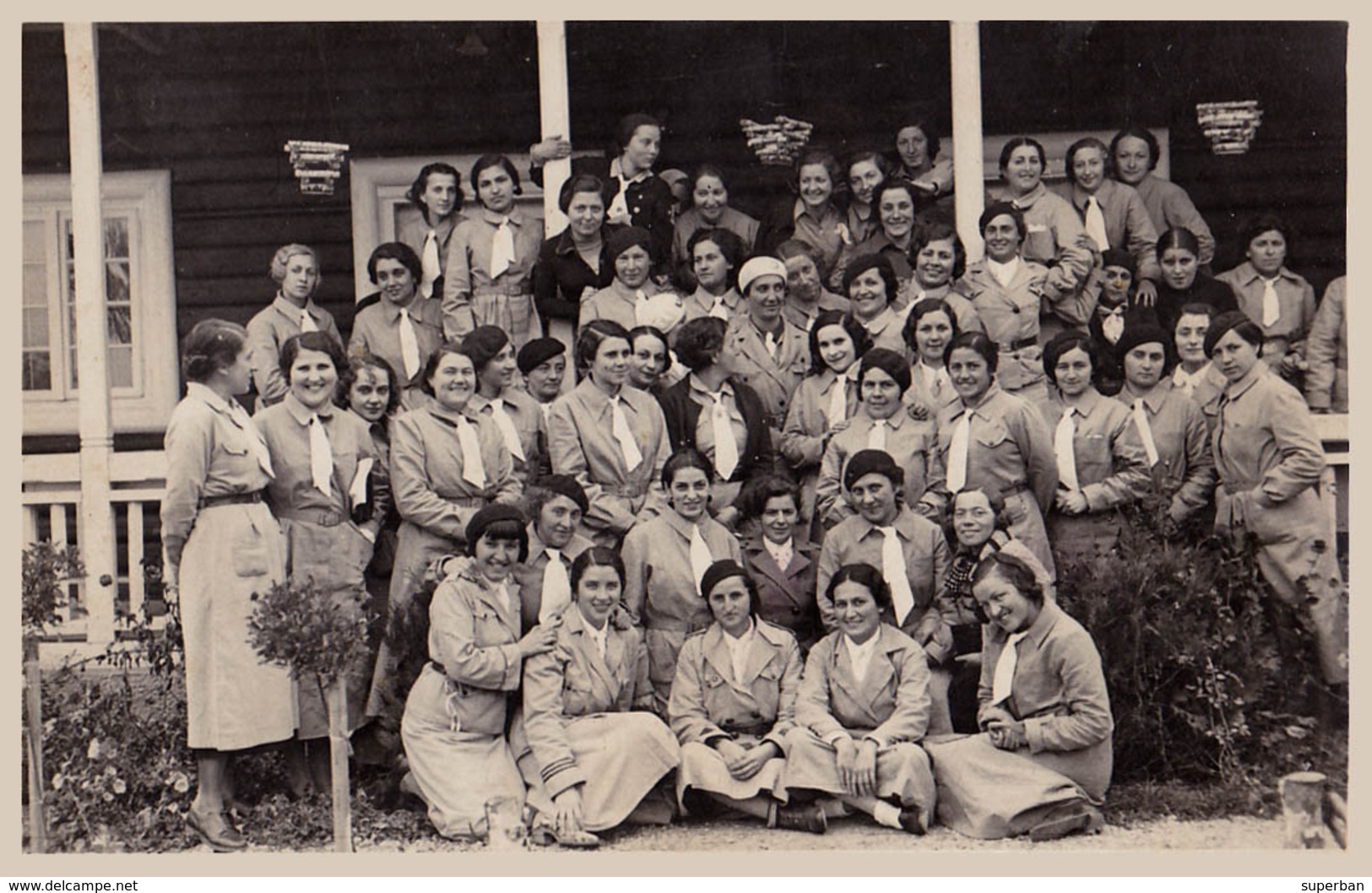 SCOUT : SCOUTISME En ROUMANIE / GIRLS SCOUTS In ROMANIA - 1935 : BREAZA - CARTE VRAIE PHOTO / REAL PHOTO - RRR (aa516) - Roumanie