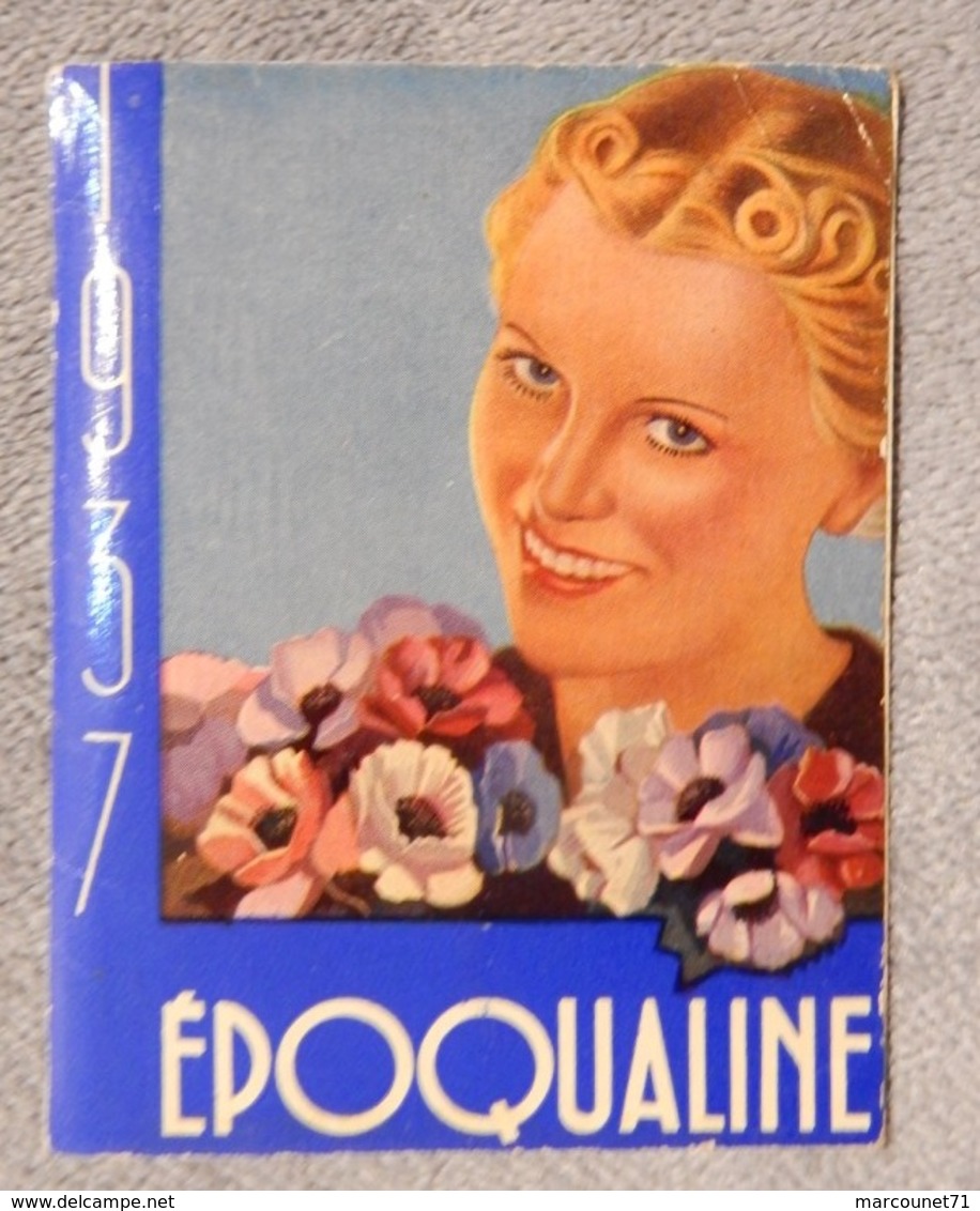 Rare Et Ancien Calendrier De Poche 1937 Jeune Femme Art Déco Époqualine Santé Femme Pharmacie Médicament Fève De Fuca - Petit Format : 1921-40