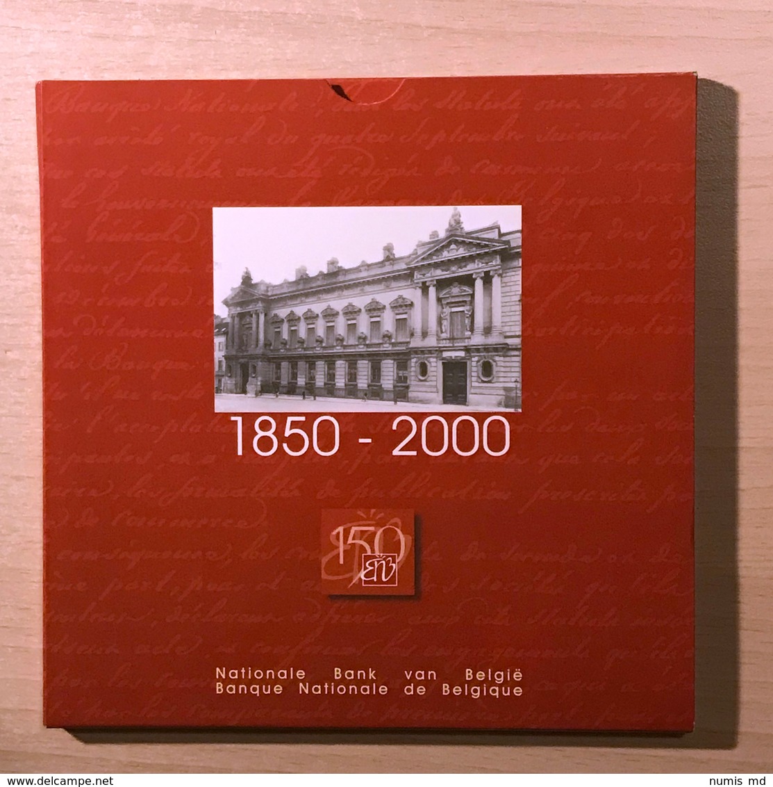 M/MS25 BELGIQUE Série "Fleur De Coin" FDC 2000 (FR+FL) 150 Ans De La Banque Nationale De Belgique - FDC, BU, BE & Coffrets