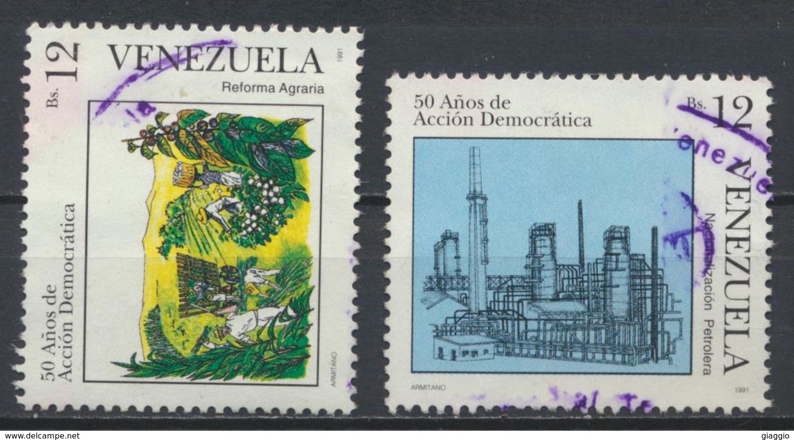 °°° VENEZUELA - Y&T N°1537/39 - 1991 °°° - Venezuela