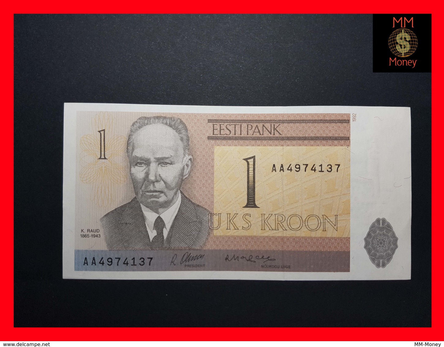 ESTONIA 1 Kroon 1992  P. 69  UNC - Estonia