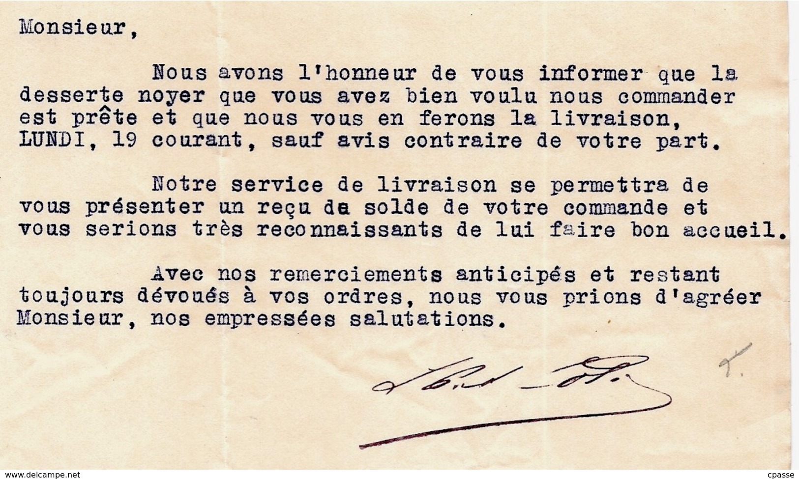 Courrier Commercial KRIEGER L.P.A. Colin AMEUBLEMENT Faubourg St Saint-Antoine 75012 PARIS - 1900 – 1949