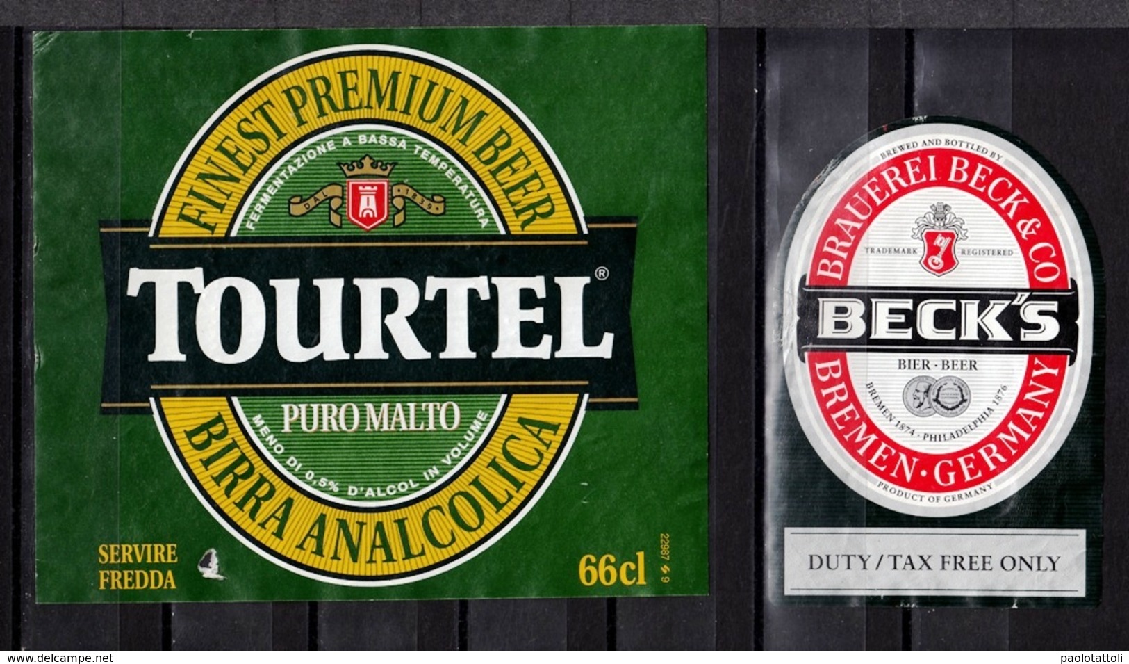 Beer.13 Used Labels. - Birra