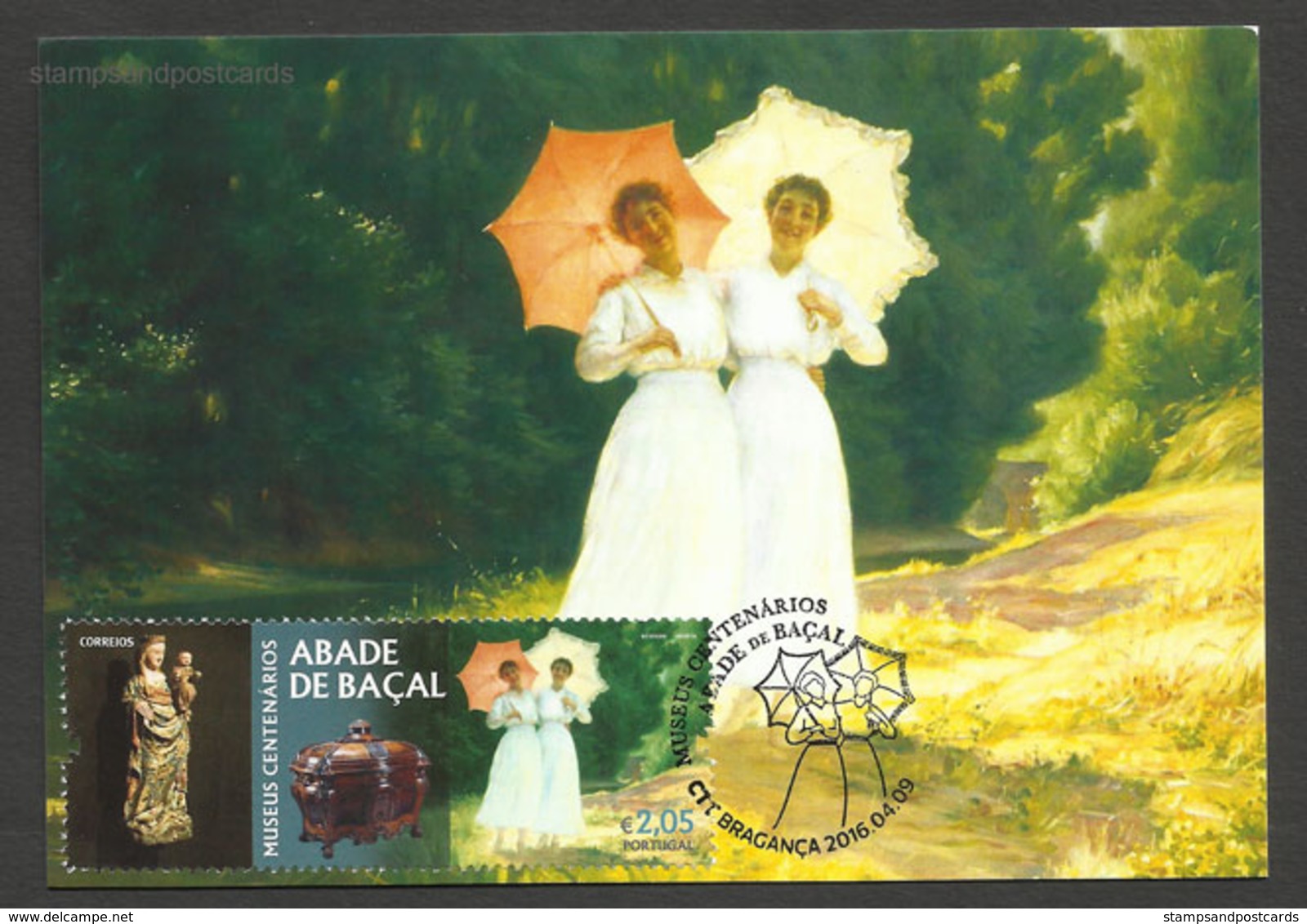 Portugal Carte Maximum Musée Abée De Baçal Peinture Printemps Veloso Salgado XX Siècle 2016 Maxicard - Moderne