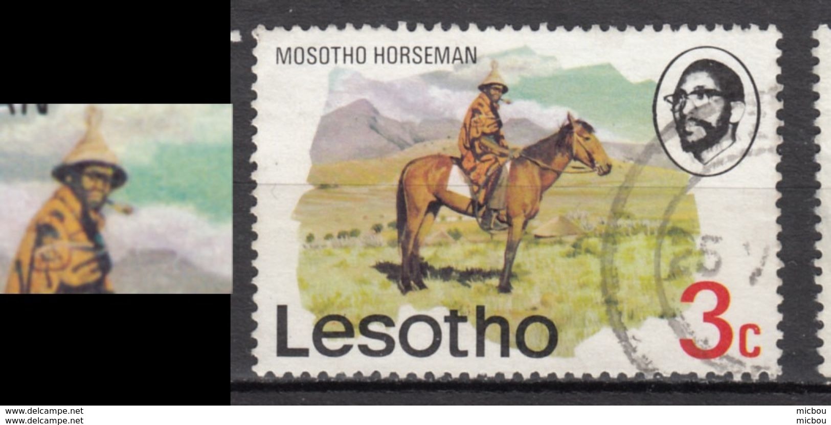 ##1, Lesotho, Tabac, Tobacco, Pipe, Cheval, Horse, Chapeau, Nat - Lesotho (1966-...)