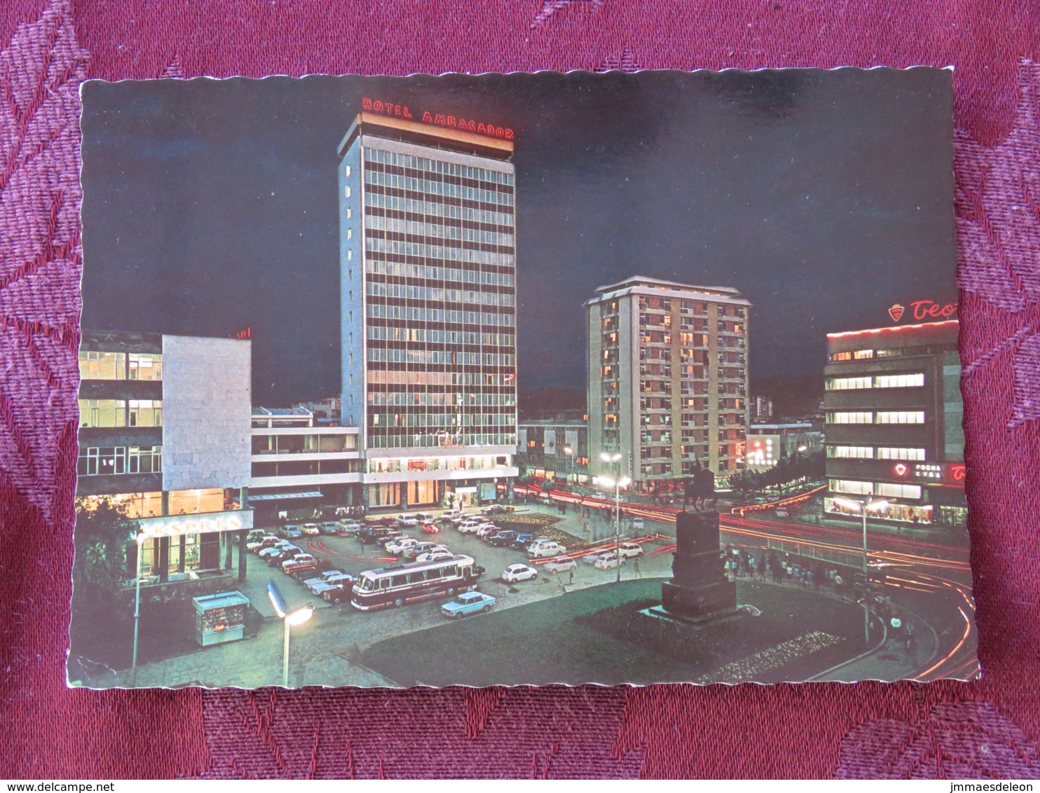 Serbia Unused Postcard Nis Hotel View By Night - Serbie